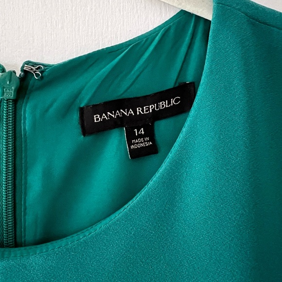 Banana Republic Teal Ruffle Dress - 14 - Picture 2 of 4